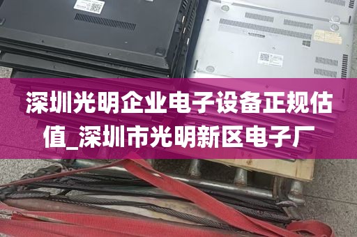 深圳光明企业电子设备正规估值_深圳市光明新区电子厂
