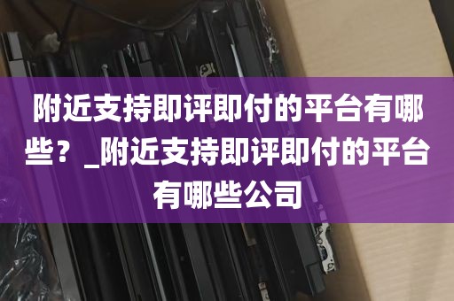 附近支持即评即付的平台有哪些？_附近支持即评即付的平台有哪些公司